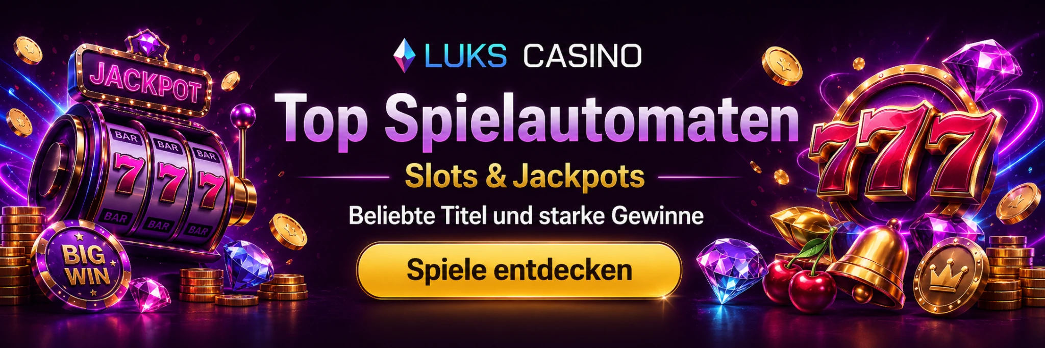 Luks Casino Spielautomaten und Jackpots
