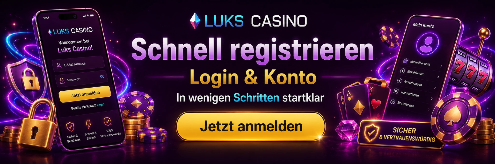 Luks Casino Login und Konto