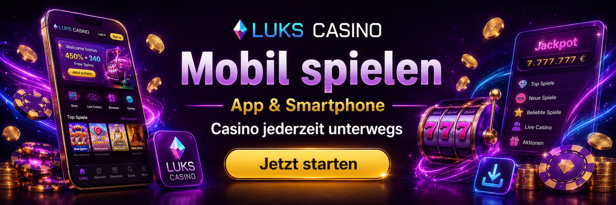 Luks Casino App und mobile Nutzung